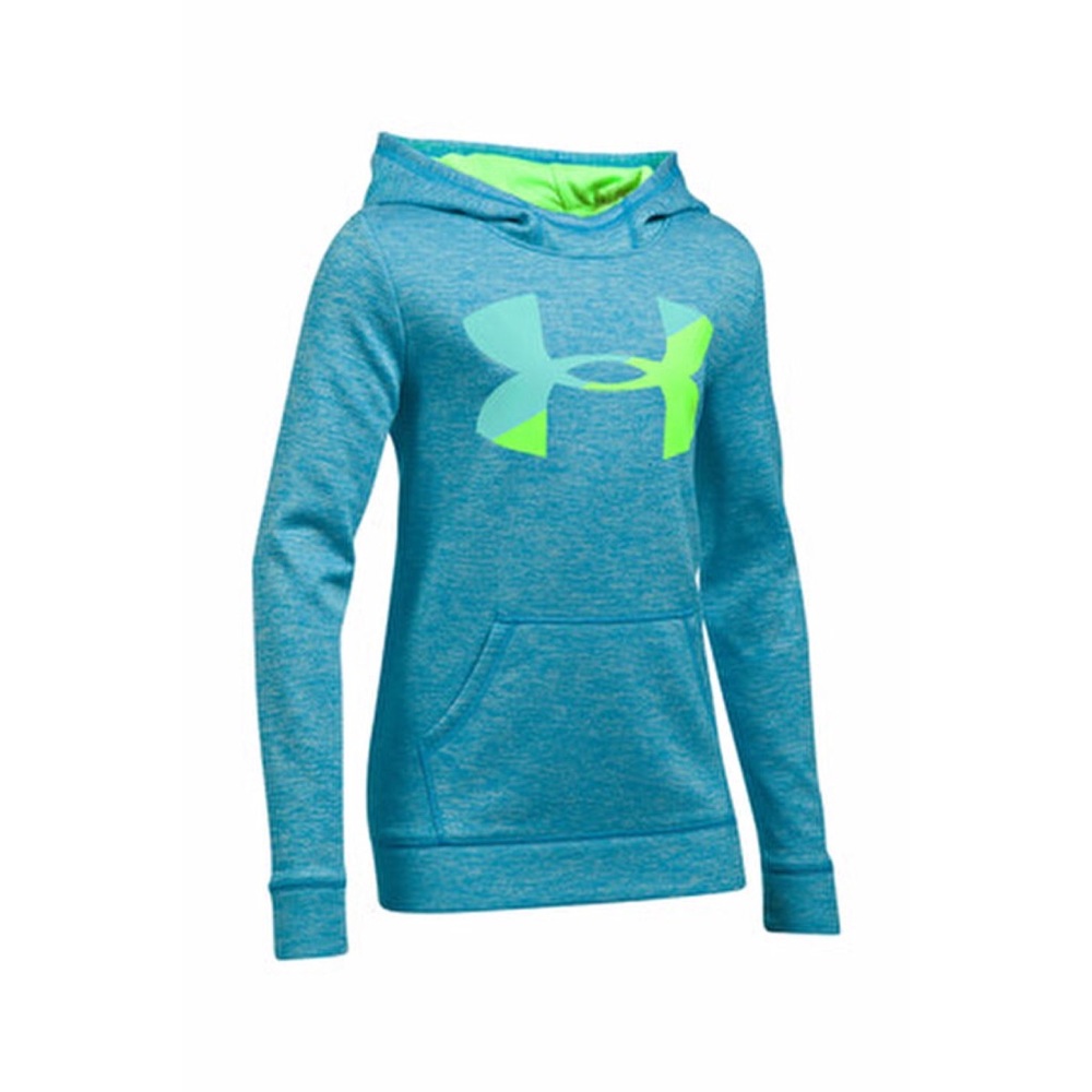 Under Armour Girls' Fleece Big Logo Novelty Hoodie ‘Blue Shift’ sz: M